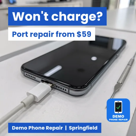 Repair ad: Won't charge? Port repair from $59