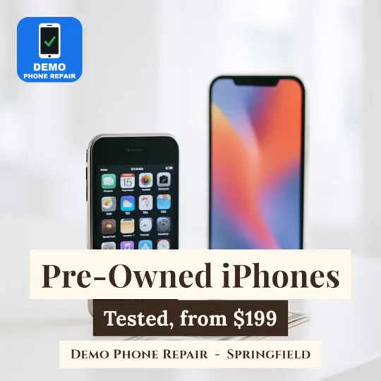 Resale ad: Pre-Owned iPhones, tested, from $199