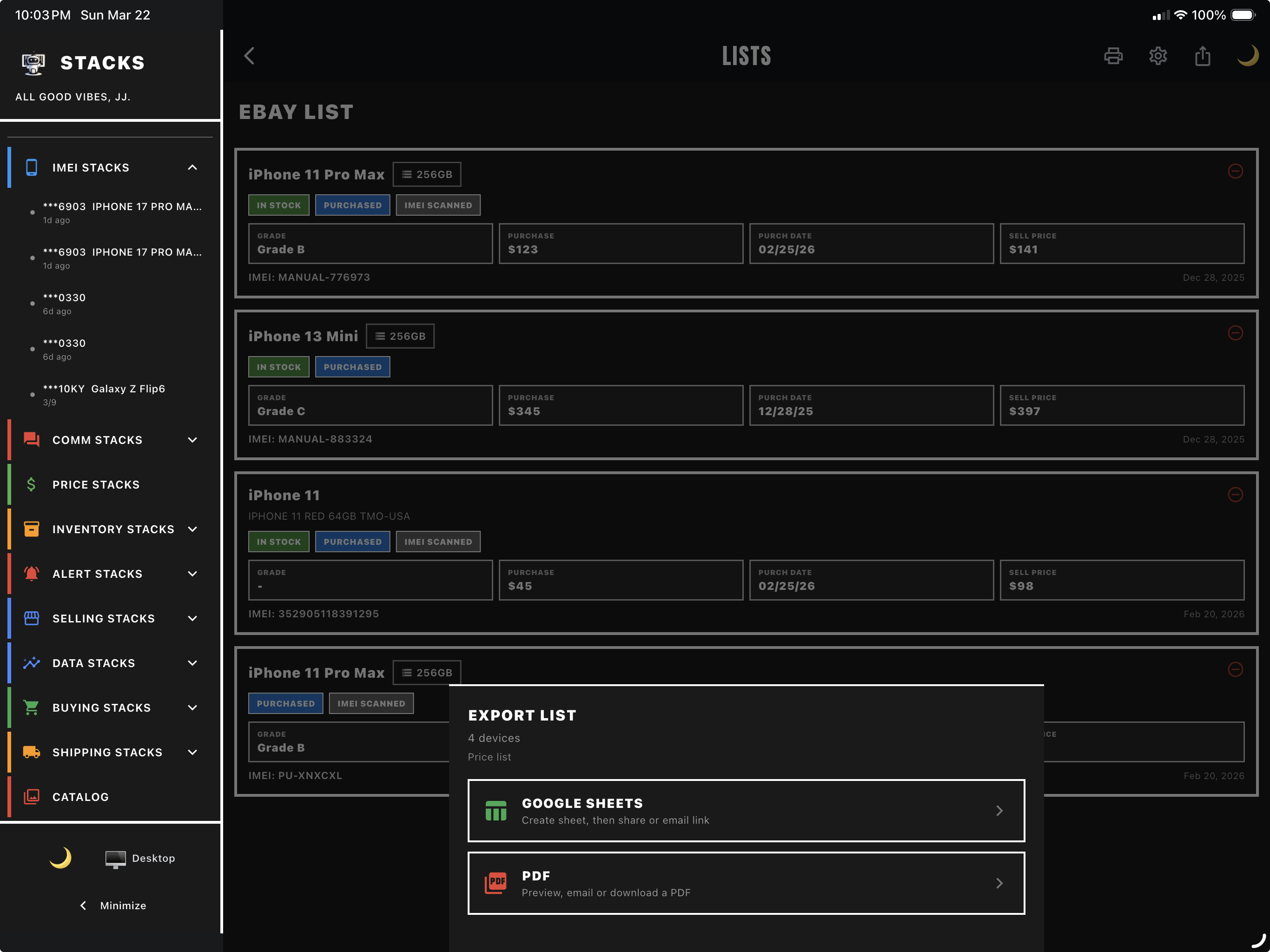 Easy Sheets & Invoices